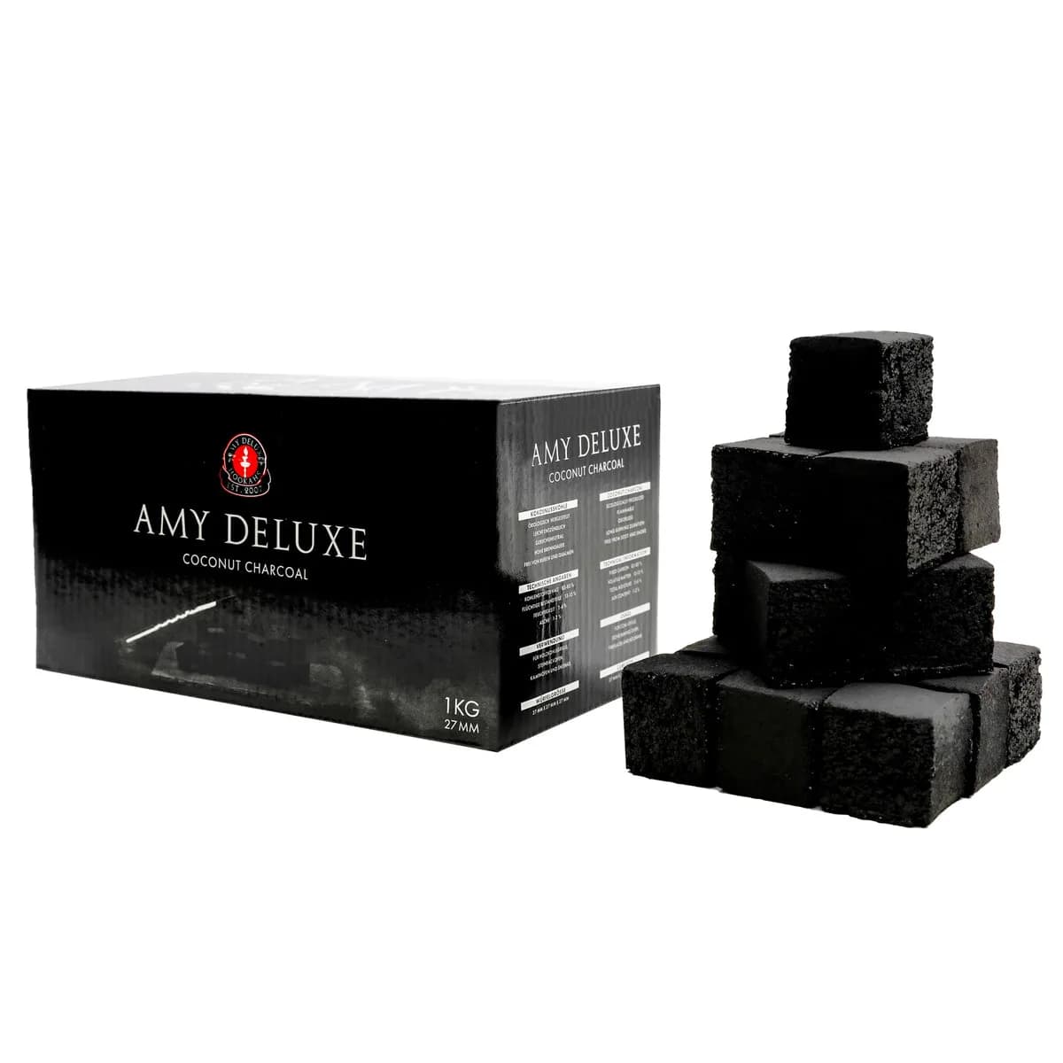 Amy Gold Coconut Charcoal 1KG (54ct) Jumbo Cube