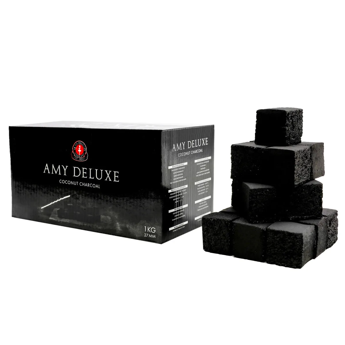 Amy Gold Coconut Charcoal 1KG (54ct) Jumbo Cube